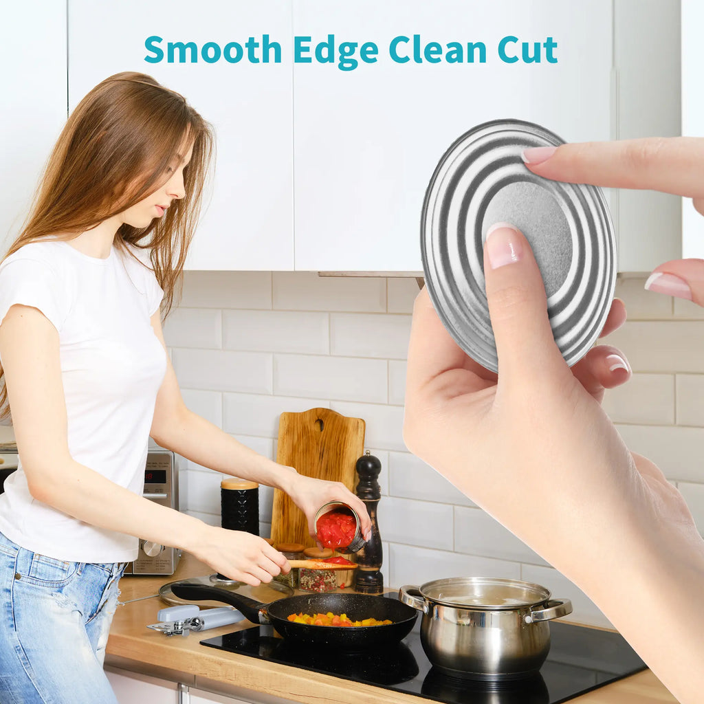 Ultrean Heavy-Duty Stainless Steel Manual Can and Bottle Opener with Smooth Edge Design
