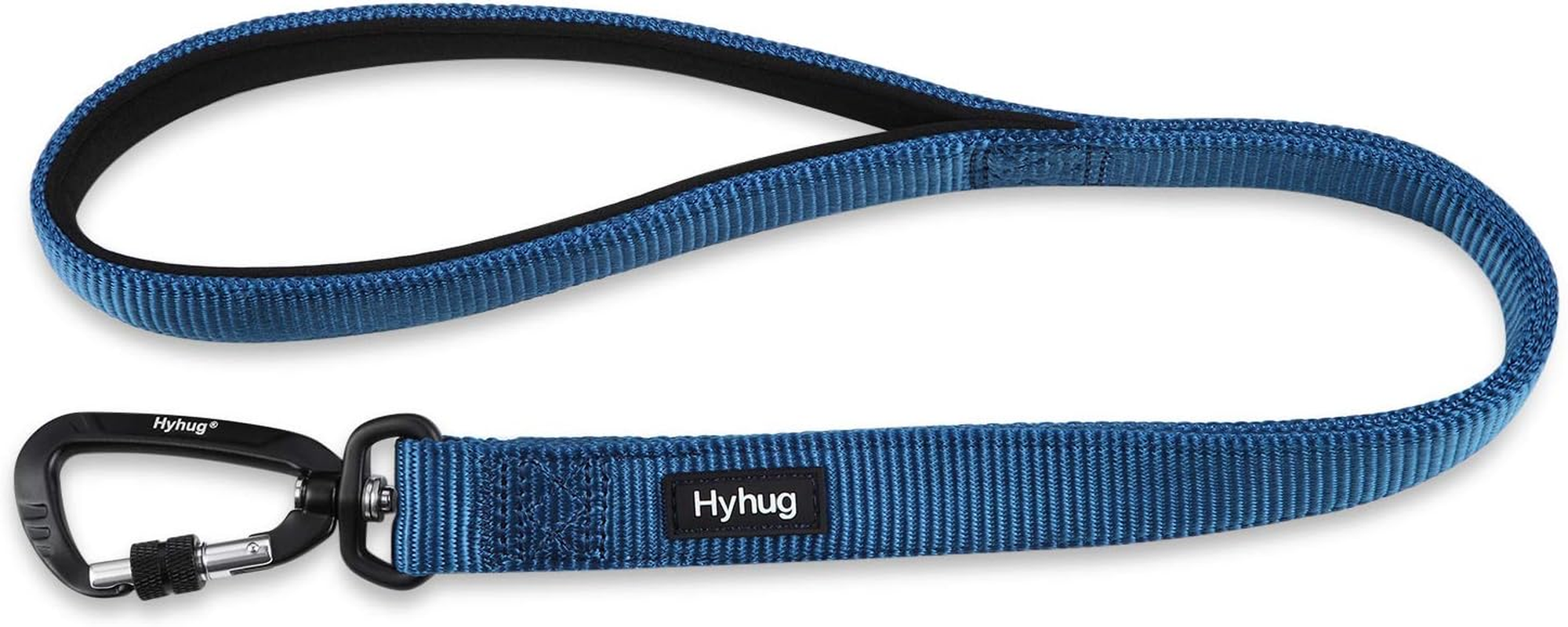 Trela Curta em Nylon Resistente com Pegador Confortável e Clip em Alumínio para Cães