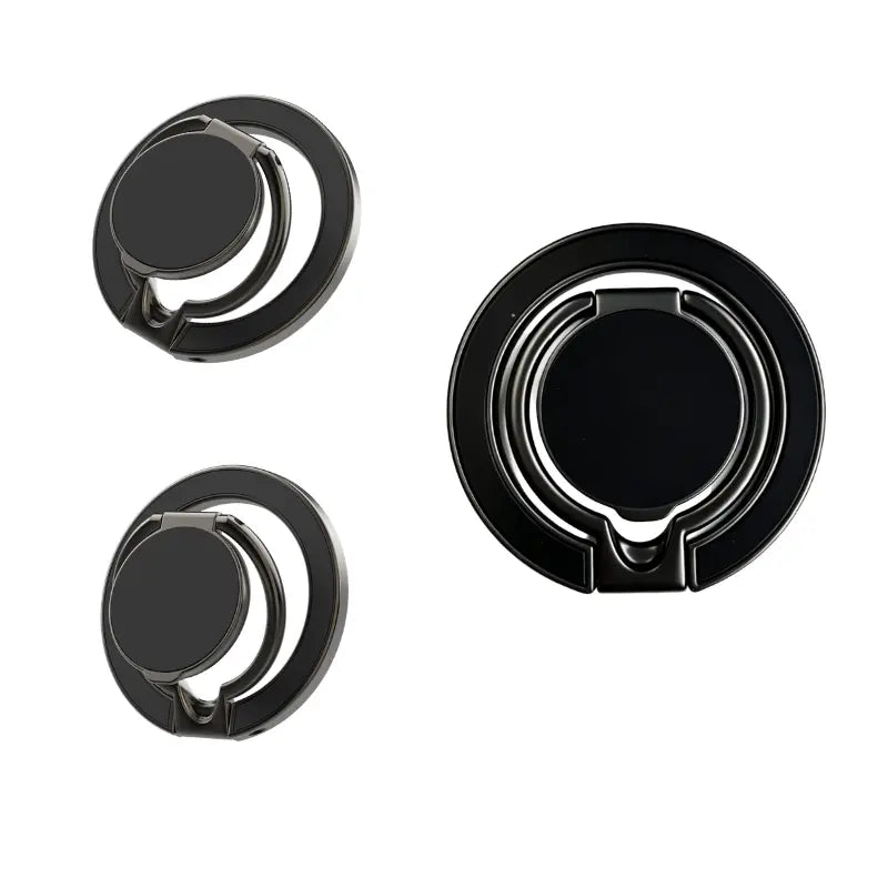 Magnetic Metal Phone Ring Holder/Grip & Stand 360° Rotation & Foldable Design, All-In-One Multi Use Perfect for Car Navigation, Desk Work, Outdoor Travel, Workout & Viewing Sturdy, Portable with Strong Magnetic Ring