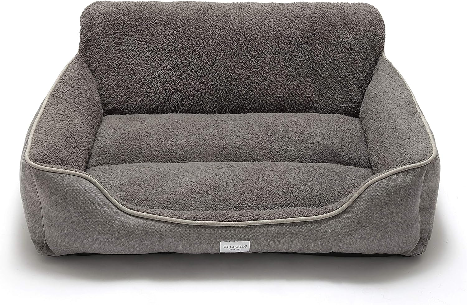 Rectangle Washable Dog Bed with Anti-Slip Bottom for Small to Large Dogs (Medium, Grey)