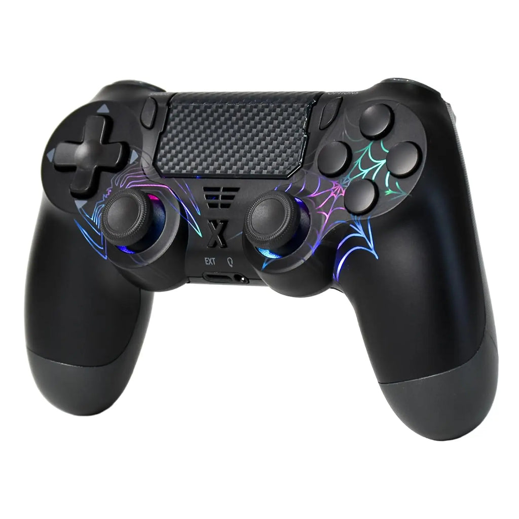 Wireless Controller for PS4 - RGB LED Controller for 4/Pro/Slim/Pc with Battery Controller Gamepad,Adjustable Rgb,Dual Vibration,6-Axis Gyro,Built-In Speaker Game Controller