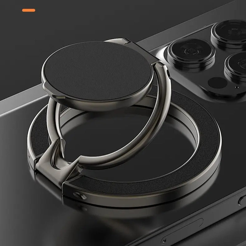 Magnetic Metal Phone Ring Holder/Grip & Stand 360° Rotation & Foldable Design, All-In-One Multi Use Perfect for Car Navigation, Desk Work, Outdoor Travel, Workout & Viewing Sturdy, Portable with Strong Magnetic Ring