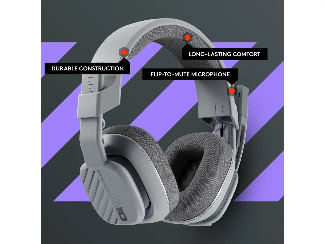 ASTRO Gaming A10 Gen 2 Wired Headset for Xbox Series X|S, PC, PS5 & Nintendo Switch - Gray