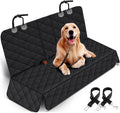 Premium Waterproof Dog Car Seat Cover - Non-Slip Rear Seat Protector for Most Cars, SUVs, and Trucks with Middle Armrest Compatibility - Black