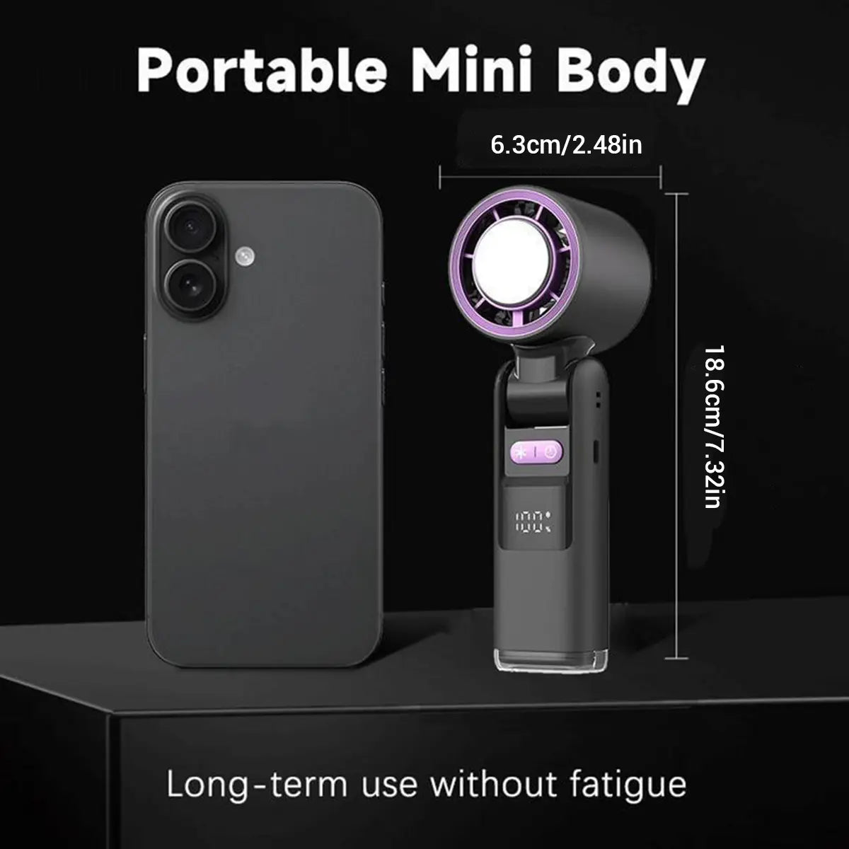 Portable Fan Handheld High Speed Fan 199 Adjustable Levels Foldable for Summer Travel Vacation Essentials& Outdoor Activities Cool Fan