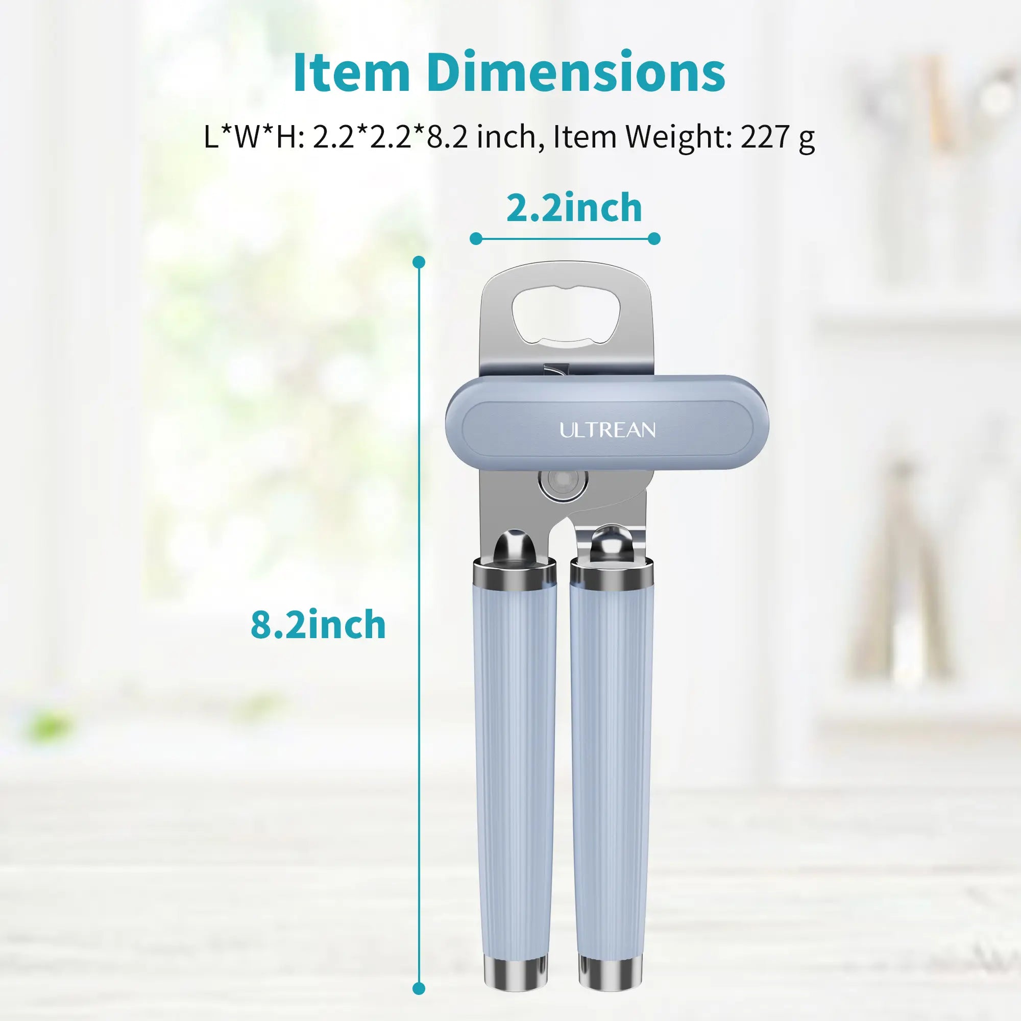 Ultrean Heavy-Duty Stainless Steel Manual Can and Bottle Opener with Smooth Edge Design