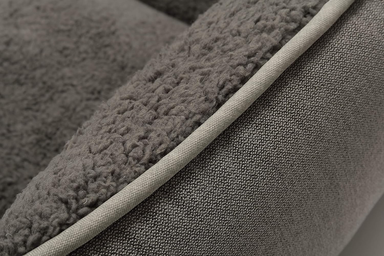Rectangle Washable Dog Bed with Anti-Slip Bottom for Small to Large Dogs (Medium, Grey)