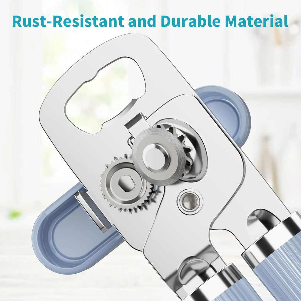 Ultrean Heavy-Duty Stainless Steel Manual Can and Bottle Opener with Smooth Edge Design