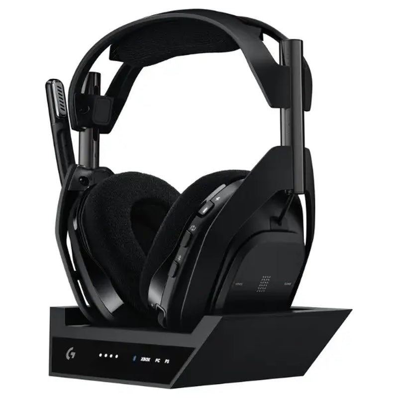 Logitech G Astro A50 X Omni-Platform Wireless Gaming Headset + Base Station for PS5, Xbox, PC - PLAYSYNC Video & Audio Switcher, HDMI 2.1 4K 120Hz VRR, <24 Bit/48 Khz, 24Hr Battery, 2.4Ghz & BT, Black, Gaming Headsets